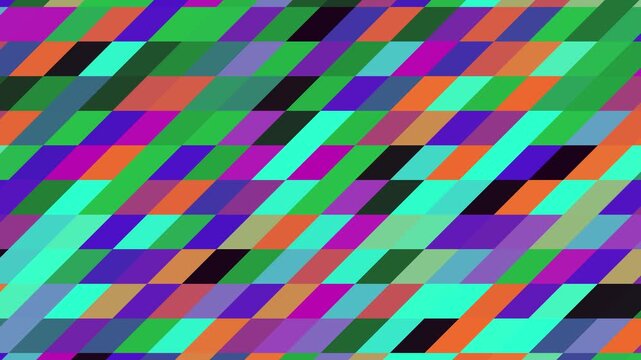 Abstract Motion Background With Colorful Diagonal Parallelogram Shapes Moving in a Seamless Loop