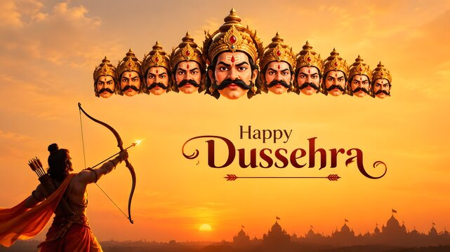 Celebrating Dussehra Vijayadashami Hindu Festival Indian Cultural Tradition on October 12
