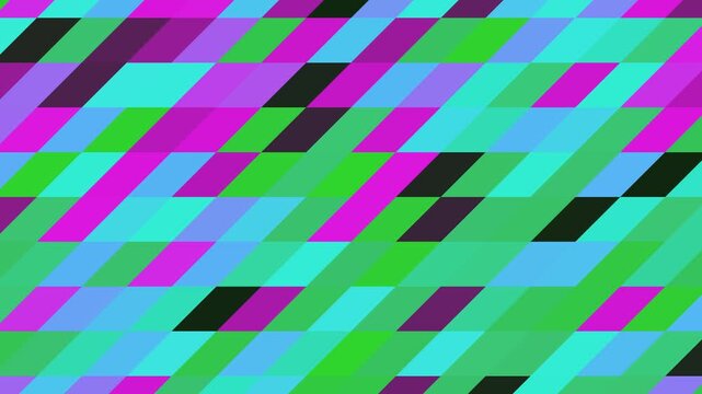 Abstract Motion Background With Colorful Diagonal Parallelogram Shapes in Vibrant Neon Colors