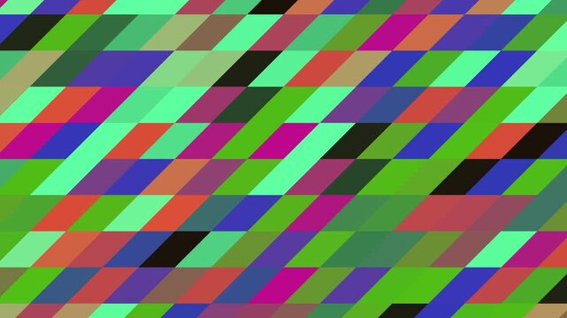 Abstract Geometric Background With Moving Colorful Parallelogram Shapes