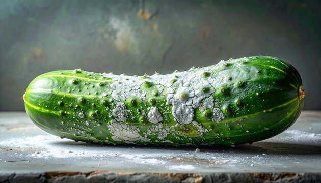 Cucumber with Mold Growth, Close-Up View