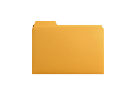Blank office file folder in a clean studio presentation