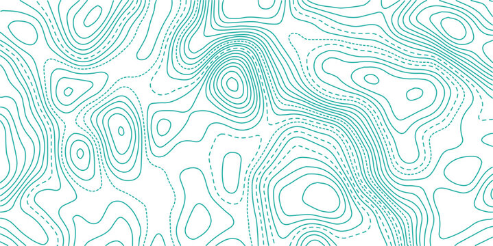 Topographic contour, line map with curvy wave isolines. Ocean or sea depth topographic landscape surface, pattern.White Background topo
