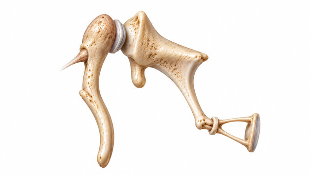 Human Ear Ossicles Anatomy Malleus Incus and Stapes