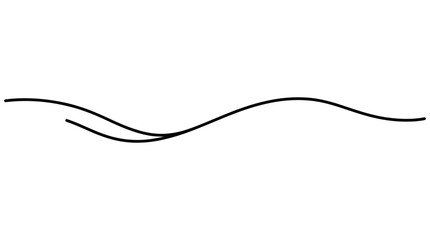 Obraz premium Minimalist Curved Wavy Line Divider Vector Illustration