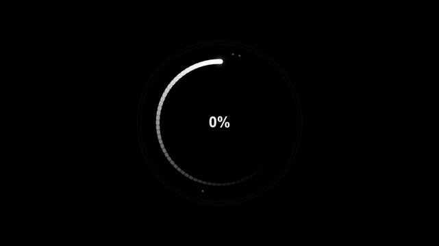 Modern Animated Circular Progress Bar Infographic UI Element Loading Circle Indicator Percent Completion