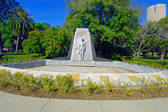 Statue of John F Kennedy on the campus of the University of Tampa located in the the city of Tampa Florida FL. 09.18.26