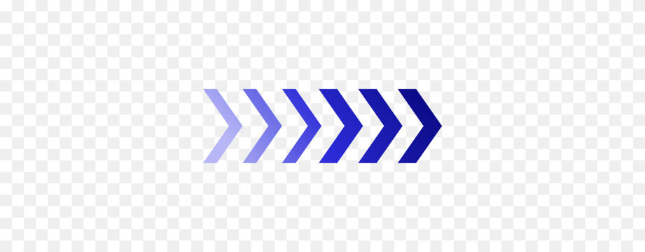 arrow pattern with fade effect pointing right on transparent background
