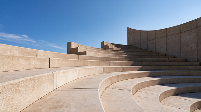 Modern Public Stair Architecture with Repeating Terraced Platforms