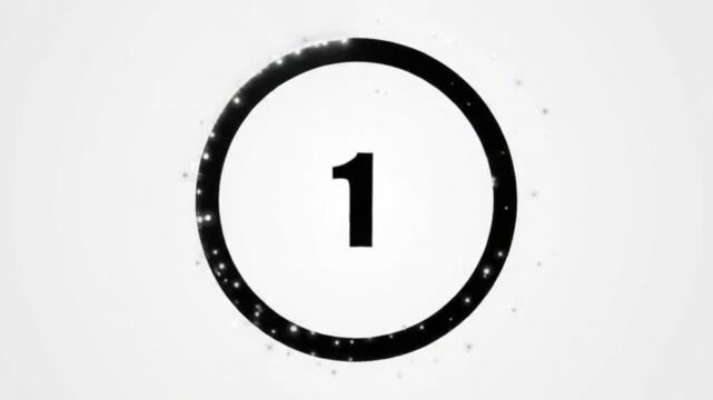 Number One in a Black Circle - Minimalist Icon and Graphic Symbol