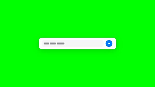 Minimalist password input field animating with green checkmark success on green screen background