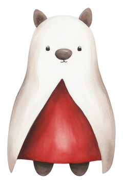 PNG Bear wearing vampire custume animal cartoon toy.