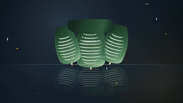 Scientific animation detailing gecko foot adhesion, showing keratin setae forest, nanoscopic spatulae, subnanometer interface, and the role of van der Waals attraction and quantum electron clouds