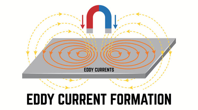 Eddy Current Formation in Conducting Plate