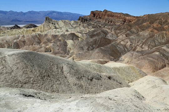 Manly Beacon and red cathedral - Zabriskie Point, Death Valley National Park, California
