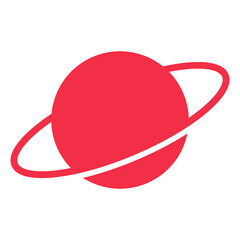 Red planet icon, mars symbol for outer space art © Neolab