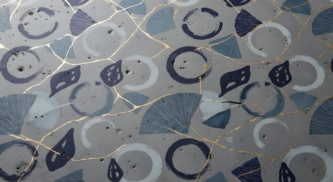 seamless wabi sabi abstract pattern
