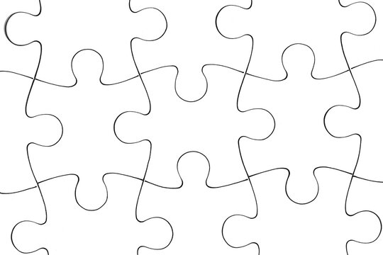 jigsaw puzzle. white pieces forming flawless pattern