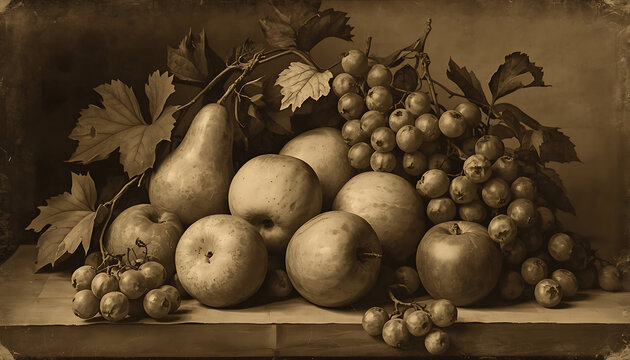 still life with grapes