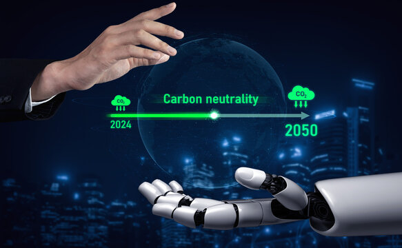 AI helps achieve carbon neutrality by tracking carbon, neutrality, and reduction plans across the 2024 to 2050 timeline Vouch