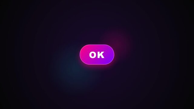Simple video motion graphic of a cursor clicking an OK button
