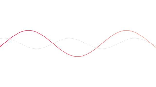 Simple motion graphic of sound wave animation video