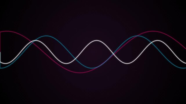 Simple motion graphic of sound wave animation video