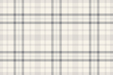 Obraz na płótnie Canvas A refined tartan pattern with subtle gray and cream hues. Ideal as a background for fashion, textile, or design projects needing a touch of classic elegance. Versatile texture.