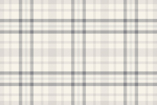 A refined tartan pattern with subtle gray and cream hues. Ideal as a background for fashion, textile, or design projects needing a touch of classic elegance. Versatile texture.