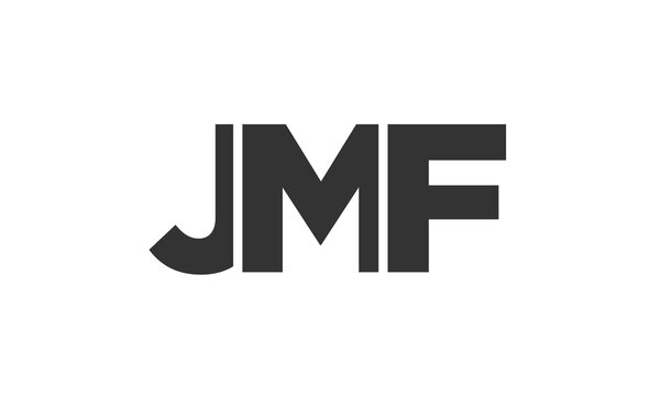 JMF logo design template with strong and modern bold text. Initial based vector logotype featuring simple and minimal typography. Trendy company identity.
