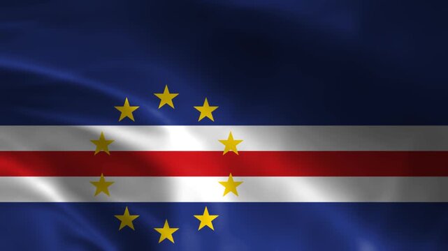 Waving Flag Cape Verde Animation design templates