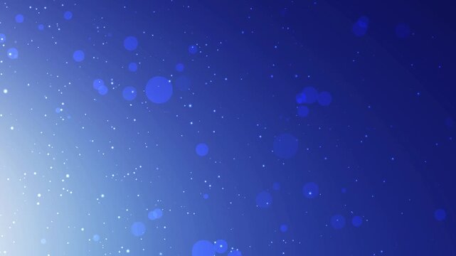 Soft glowing blue particles drifting slowly on a dark background. ooping blue particles background Abstract blue background, shining golden floor particle stars dust. slow motion blue particles 