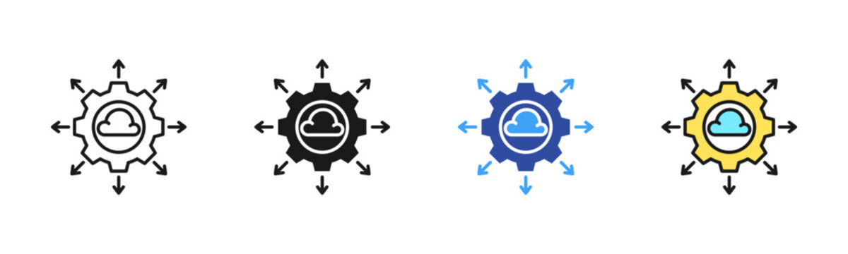 Ci Or Cd icon set multiple style collection