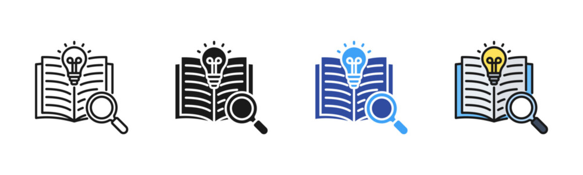 Knowledge Base icon set multiple style collection