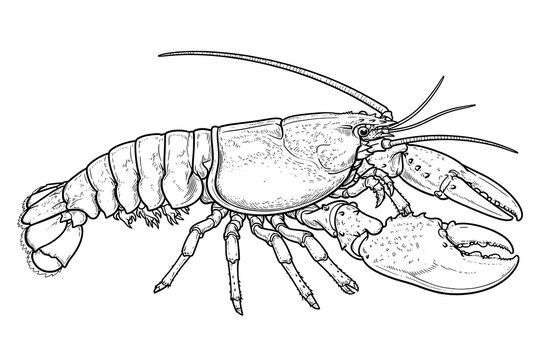 vector illustration of a lobster