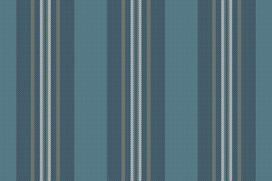 This seamless blue striped pattern features elegant vertical lines, evoking a sense of calm and professional order. Nobody is present in this clean, minimalist textile design for modern decor.