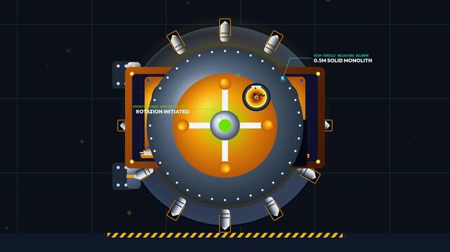 2D animation explaining the complex internal mechanics of a high-security bank vault time lock system featuring triple movement arrays brute force barriers and precision synchronization