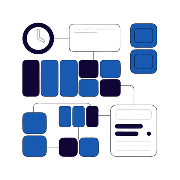 Modern Time Blocking Productivity Vector Graphic