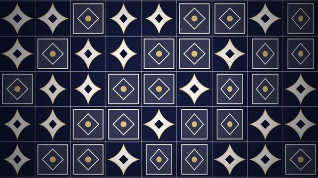 Ceplok Batik Geometric Grid &ndash; Indonesian Traditional Pattern Motion Background