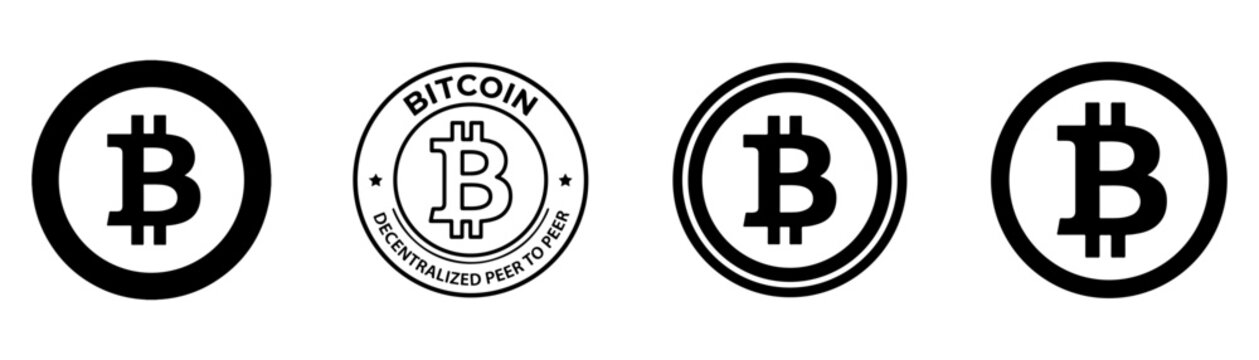 Bitcoin icon in SVG vector style for cryptocurrency, digital finance, blockchain, payment and investment use.