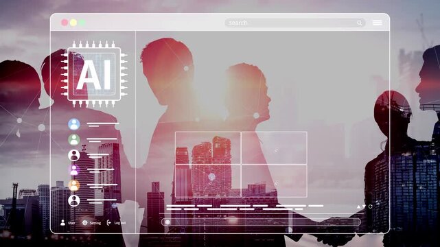 AI platform generating art images with dynamic interface. AI-generated content appears in image gallery artificial intelligence view. Genrative AI loading multiple image from AI design engine. Muxer