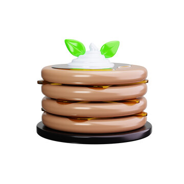 whipped cream 3d render icons