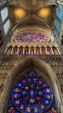 Reims Cathedral Notre-Dame de Reims. Reims, France, December 25, 2025. High quality 4k footage