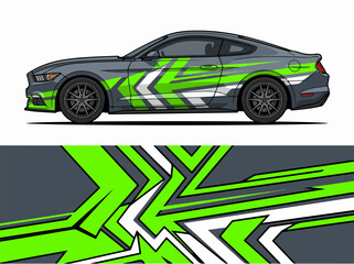 Fototapeta premium Green Camo Sports Car Side