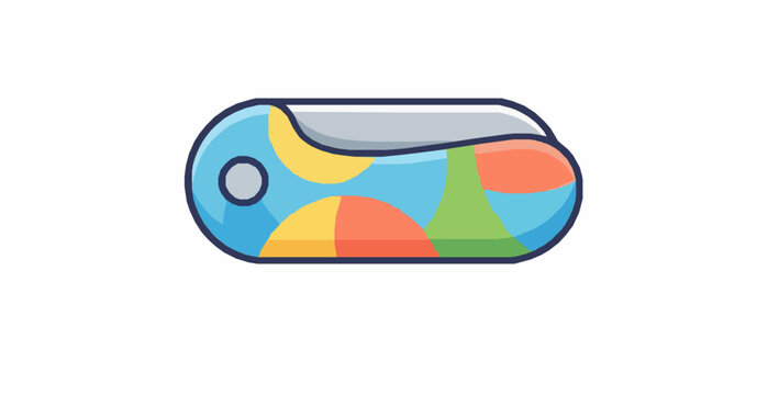 Cute decorative jackknife icon isolated on white background vector illustration