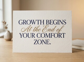 Obraz premium Inspirational Quote Canvas Art - Growth Begins At The End Of Your Comfort Zone.