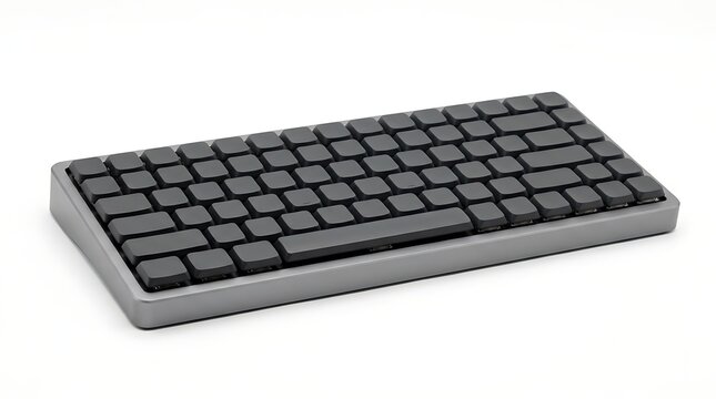 Minimalist mechanical computer keyboard with blank keycaps