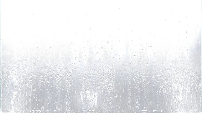 Condensation water droplets covering a glass surface creating a realistic misty texture available in PNG, Transparent and Black Background Versions for overlays