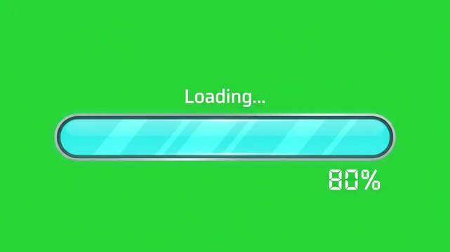 Loading Progress Bar Animation on Green Screen