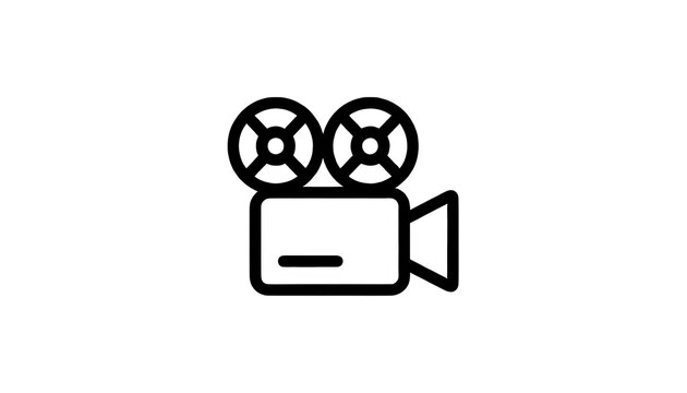 Film Camera Icon Vector Transparent Background